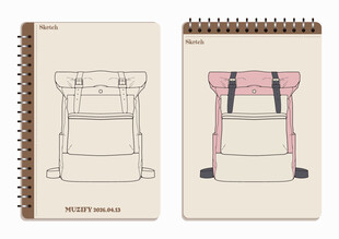 线圈本 背包手绘稿
