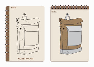 线圈本 背包手绘稿