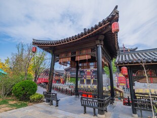 中式古建门楼景致