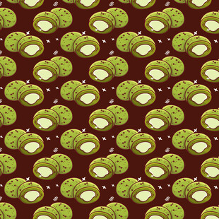 抹茶甜点图案背景