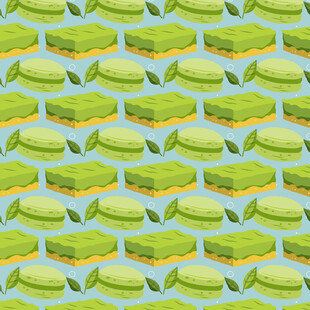 抹茶甜点图案背景