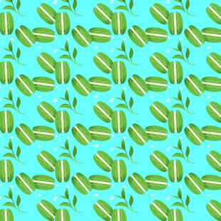 清新抹茶甜点图案背景