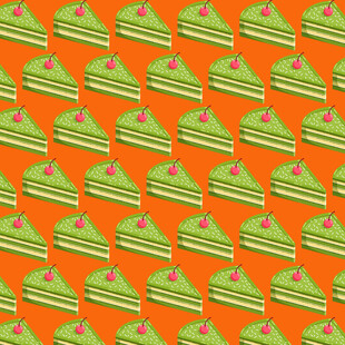绿色蛋糕图案无缝背景