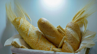 篮子里的美味面包