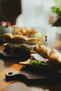 美味三明治摆盘展示