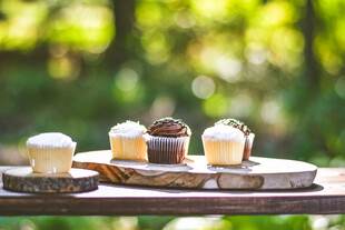 户外美味甜点展示