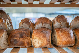 新鲜出炉的美味面包