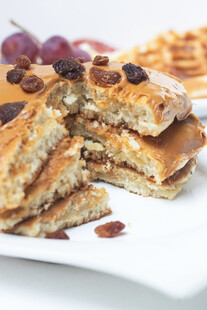 巧克力华夫饼堆叠美食