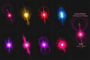 炫彩光效星星图案集合