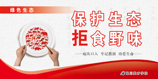 保护生态拒食野味宣传图