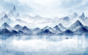 意境山水画背景