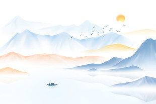 中国风山水背景