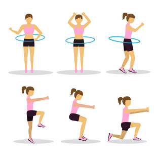 女子健身动作