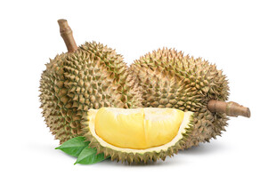 新鲜榴莲果肉金黄诱人