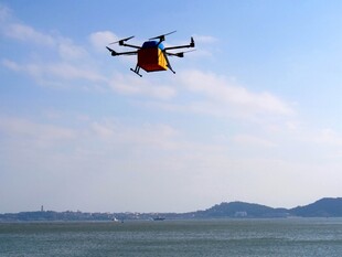 空中飞行的无人机