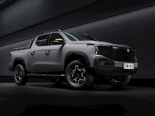 银灰色酷炫皮卡展示