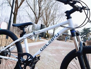 时尚山地自行车特写