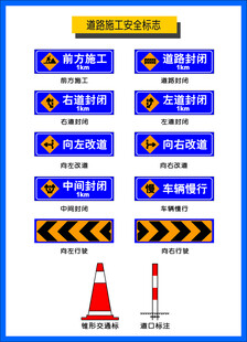 交通警示标识展示