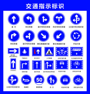 常见交通指示标识集合