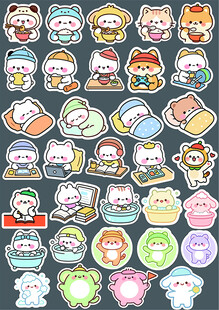 可爱小动物卡通表情包贴纸大集合