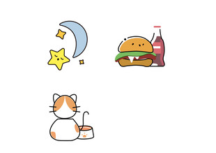 可爱卡通元素集合