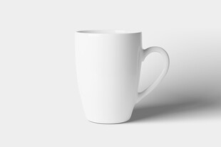 白色简约陶瓷马克杯展示样机