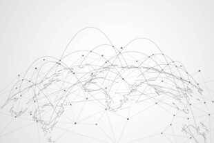 全球网络连接抽象图