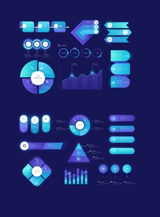 科技感数据可视化元素集