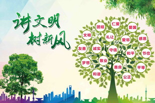 讲文明树新风宣传海报