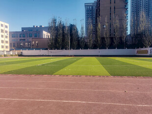 校园操场跑道与绿地景观