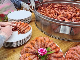 丰盛海鲜自助餐美食展示