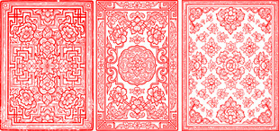 中式传统红色花纹图案集