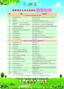 国家基本公共卫生服务项目