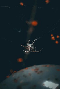 太空中的卫星与地球景象