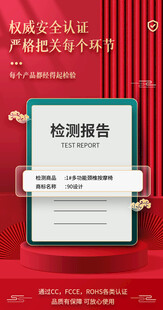 产品安全保障质检报告证书海报