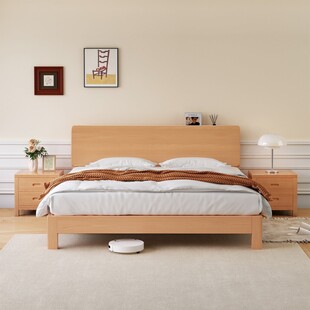 简约木质卧室床具展示