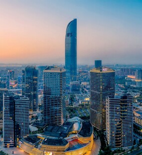 繁华都市天际线景观