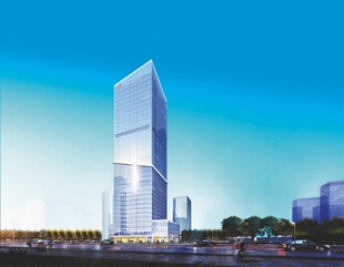 现代摩天大楼城市景观