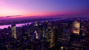 城市夜景俯瞰绚烂天际线