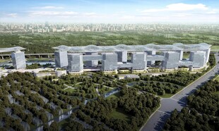 现代建筑群鸟瞰图