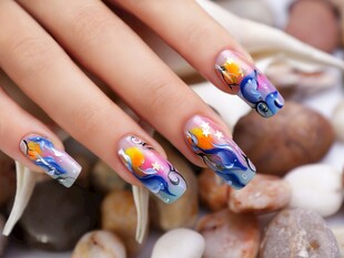 多彩创意美甲展示