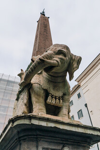 罗马大象喷泉雕塑