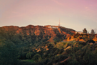 洛杉矶标志性好莱坞标志景观