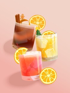 鸡尾酒精绘