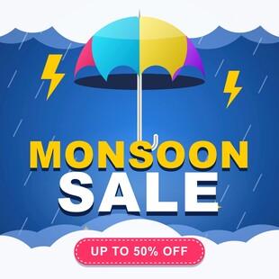 雨季促销海报