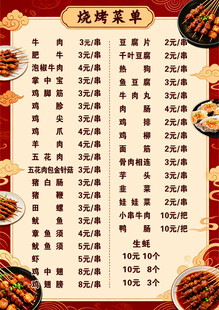 烧烤菜单