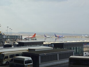 机场停机坪景象