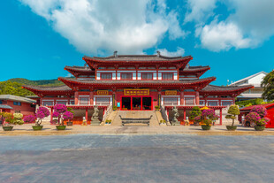 中式古建筑庙宇风光