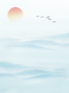 中国古风水墨画古典山水画