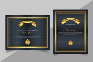 精美荣誉证书模板